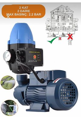 Qb60b 2 Kat 2 Daire 0.5 Hp Otomatik Musluk Aç Kapa Hidrofor Su Pompası Motoru Hidromat ürün fotoğrafı