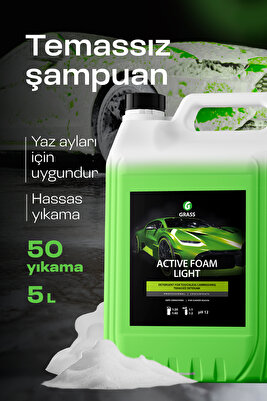 Hızlı Köpüren Oto Şampuanı 5 Kg Bidon Foam Light Yağ &amp; Böcek Lekesi Çözücü - Ekonomik Kullanım ürün fotoğrafı