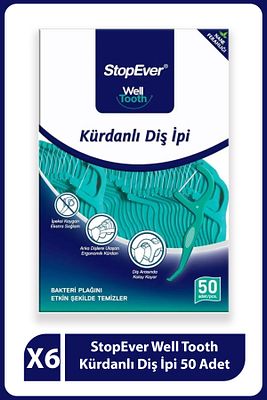 Well Tooth Kürdanlı Diş Ipi - Nane Ferahlığı - 6x50 Adet - Taşıma Kılıflı ürün fotoğrafı