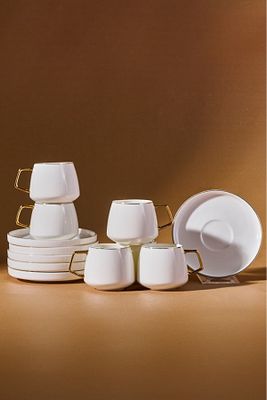 Satürn 6 Kişilik Kahve Fincan Takımı 100 ml Gold ürün fotoğrafı