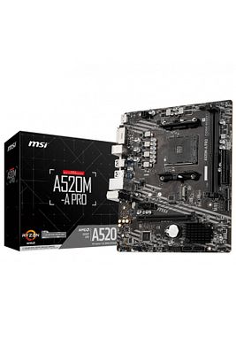 A520m-a Pro Amd A520 Soket Am4 Ddr4 4600(OC)mhz Matx Gaming Anakart ürün fotoğrafı