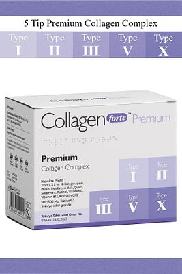 5 Tip Premium Kolajen 90 Tablet X 1500mg Biotin & Multivitamin ürün fotoğrafı