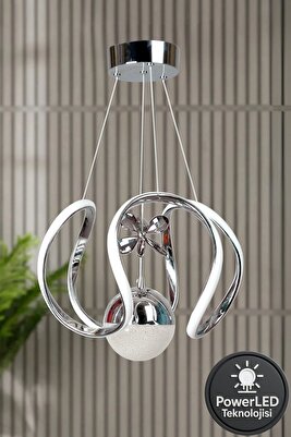 Clasy Model Krom Kaplama Metal Salon Mutfak Oturma Yatak Odası Modern Led Sarkıt Avize Beyaz Işık ürün fotoğrafı