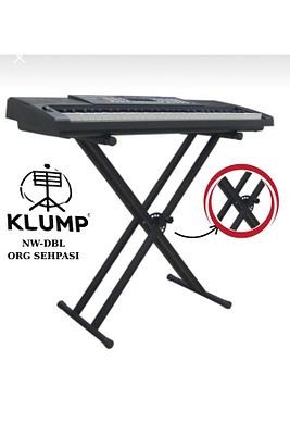 Klump Montaj Gerektirmeyen 9 Kademeli Profesyonel Org Sehpası - Klavye Org Standı Çift Ayak ürün fotoğrafı