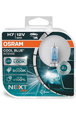 H7 Cool Blue Intense Next Gen 5000k Beyaz Işık 2'li 64210cbn-hcb ürün fotoğrafı