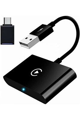 Araç İçi Apple Cihazlar İle Uyumlu Kablosuz Carplay Adaptörü Wireless Carplay Çevirici Siyah ürün fotoğrafı