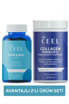 2'li Saç& Tırnak Vitamini Ve Collagen Tip 1, 3 İçeren Magnezyum Complex ürün fotoğrafı