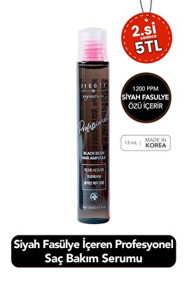 Siyah Fasülye İçeren Nemlendirici Besleyici Saç Bakım Serumu Jigott Black Bean Hair Ampoule 13 ml ürün fotoğrafı