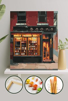 Sayılarla Boyama 40x50 Cm Tuval Seti Fırça Boya Dahil Çıtaya Gerili - Books ürün fotoğrafı