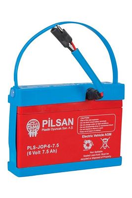 6 Volt 7 Amper Akülü Araba Aküsü 6 V 7 A Orjinal Pilsan Akü ürün fotoğrafı