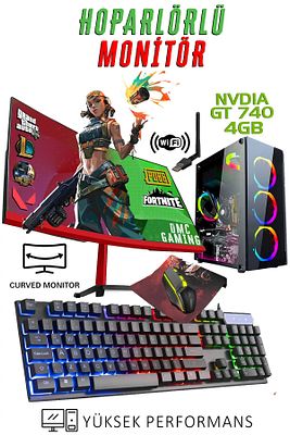 N90x (GTA 5) I7-860,16gb Ram,256gb Ssd,4gb Gt740 Ekran Kartı,24"curved Oyuncu Masaüstü Bilgisayar ürün fotoğrafı