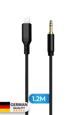 By Deji Iphone Uyumlu Lightning To 3.5mm Aux Ses Kablosu Lightning Stereo Destekli 1.2m ürün fotoğrafı