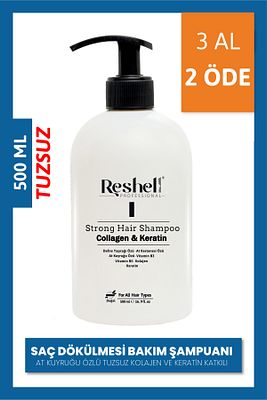 Saç Dökülmesi Bakım Şampuanı At Kuyruğu Özlü Tuzsuz Kolajen Ve Keratin Katkılı 500 ml ürün fotoğrafı