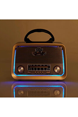 301 Nostalji Bluetooth Şarjlı Radyo Usb Sd Mp3 Player ürün fotoğrafı