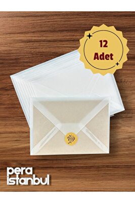 12 Adet 13*18 Cm Aydınger Şeffaf Transparan Zarf Davetiye Zarfı Düğün Davetiyeleri Ve El Sanatları ürün fotoğrafı