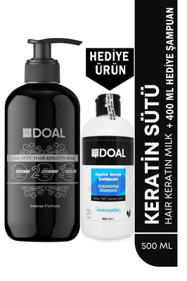 Güçlendirici, Besleyici Ve Onarıcı Saç Bakım Sütü Keratin & Biotin 500 ml Şampuan Hediye ürün fotoğrafı