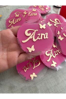 Pleksi Pembe Magnet Kişiye Özel Üretim 10adet ürün fotoğrafı