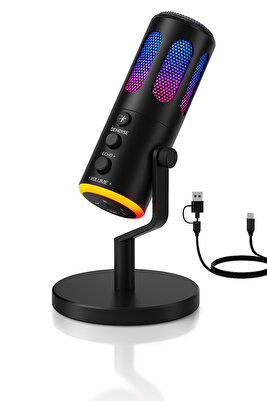 Type-C Kablolu Mikrofon Gürültü Önleyici, Net Ses Kalitesi, Vlog ve YouTube İçin Uyumlu Mikrofon ürün fotoğrafı