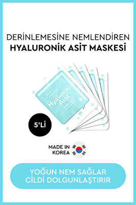 On Hyaluronic Acid Mask Hyalüronik Asit Özlü Yüz Maskesi 5'li ürün fotoğrafı