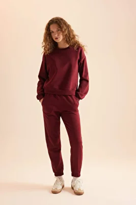 Okul Regular Fit Normal Kalıp Basic Düz İçi Kalın Polarlı Eşofman Takımı D8022AXNS ürün fotoğrafı