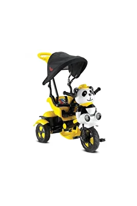 Sarı Little Panda Ebeveyn Kontrollü Tenteli Müzikli Tricycle Üç Teker Bisiklet 127 ürün fotoğrafı