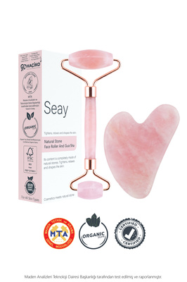 Pembe Kuvars Face Roller Ve Kalp Gua Sha Yüz Masaj Aleti Seti Değerli Doğaltaş Sertifikalı ürün fotoğrafı