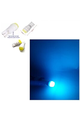 ( 4 X ADET) 1 SET T10 LED DİPSİZ AMPUL 12V PORSELEN&amp;SERAMİK ICE BLUE (0°ISINMA&amp;PORSELEN ZEMİN) ürün fotoğrafı