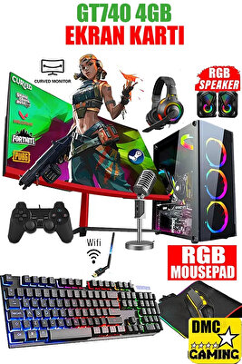 N290 (GTA 5) I5-3470,16gb Ram,500gb Hdd,256gb Ssd,4gb Gt740,24''curved Oyuncu Masaüstü Bilgisayar ürün fotoğrafı