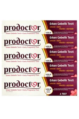 Erken Gebelik Testi %99.8 Kesin Sonuç X 5 Adet ürün fotoğrafı