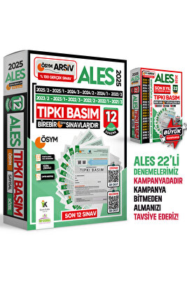 2025 Ales Ösym Tıpkı Basım Çıkmış Soru 12li Deneme Paketi Video Ve Dijital Çözümlü Türkiye Geneli ürün fotoğrafı