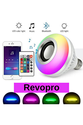 Kumandalı Bluetooth Hoparlörlü Akıllı Rgb Ledli Ampül Müzikli Ampül Ses Bombası ürün fotoğrafı