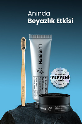 Diş Beyazlatma Seti & Bambu Diş Fırçası | Kalıcı Etkili | Aktif Karbon Etkili ürün fotoğrafı