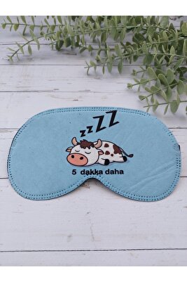 5 Dakka Daha Mavi Uyku Bandı Göz Bandı Baskılı Pamuk Seyahat Uyku Bandı ürün fotoğrafı