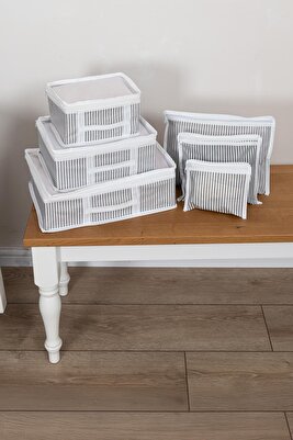 Bavul Organizer Çizgili 6lı Set ürün fotoğrafı