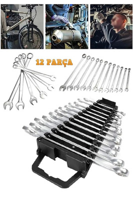 12 Parça Kombine Anahtar Düz Yıldız Takım Seti ürün fotoğrafı