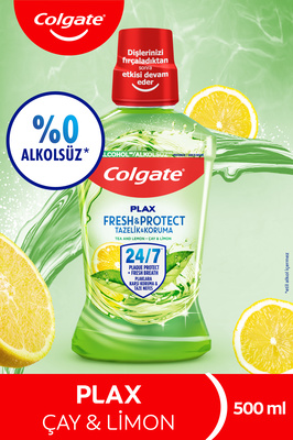Plax Çay ve Limon Plağa Karşı Alkolsüz Ağız Bakım Suyu 500 ml ürün fotoğrafı