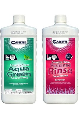 CASSETTECHEMICALS Karavan-tekne Tuvalet Kimyasalı-atık Parçalayıcı Ve Koku Giderici 2'li Set ürün fotoğrafı