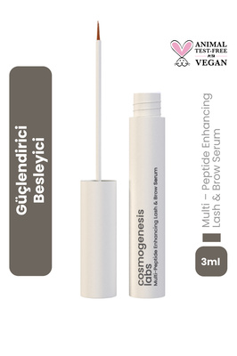 Kaş Kirpik Güçlendirici Serum 3ml – Su Bazlı Besleyici Dolgunlaştırıcı Vegan (%1 BİOTİN- %1 PEPTİT) ürün fotoğrafı
