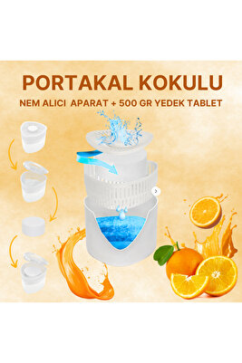 Beyaz, Portakal Üçgen Nem Alıcı Aparat Rutubet Ve Koku Giderici 500 Gram ürün fotoğrafı
