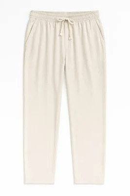 Luxe Erkek Baggy Keten Karışımı Rahat Pantolon Bol Paça Yeni Sezon ürün fotoğrafı