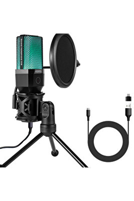 Profesyonel Stüdyo Mikrofon 20-20kHz Kayıt Condenser Masaüstü Yayın PC Oyun Mikrofonu X1R ürün fotoğrafı