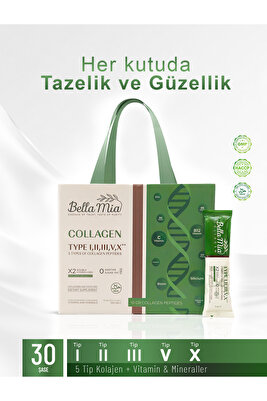 %100 Saf ve Doğal 5 Tip Kolajen Tip 1, Tip 2, Tip 3, Tip 5, Tip 10 ve Vitamin İçeren Diyet Takviyesi ürün fotoğrafı