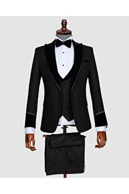 Erkek Slim Fit Luxury Smokin &amp;amp; Damatlık ürün fotoğrafı