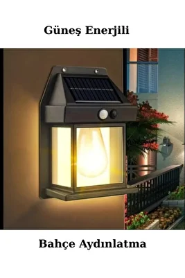 Ledli Solar Güneş Enerji Panelli Sensörlü Lamba Nanopro ürün fotoğrafı