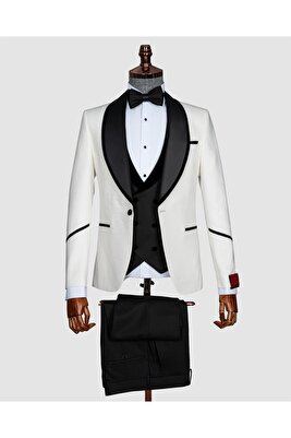 Erkek Slim Fit Luxury Şal Yaka Smokin &amp;amp; Damatlık ürün fotoğrafı