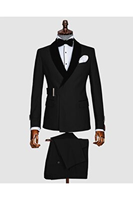 Erkek Luxury Kruvaze Şal Yaka Smokin &amp;amp; Damatlık ürün fotoğrafı