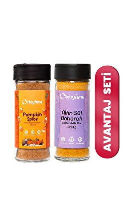 Altın Süt Baharat Karışımı ve Pumpkin Spice 2'li Baharat Seti ürün fotoğrafı