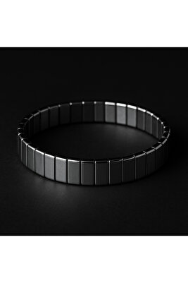 Unisex Doğal Taş Bileklik Hematit Taşı 3x4x9mm (EKLEM VE GÜÇ TAŞI) ürün fotoğrafı