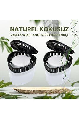2 Adet 500 gr Nem Alıcılı Ve Rutubet Giderici Aparat Üçgen Naturel (TABLET DAHİL) ürün fotoğrafı