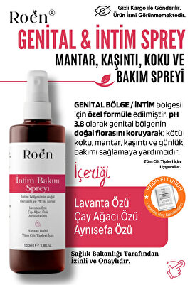 Genital Bölge Koku Giderici, Kaşıntı, Akıntı Ve Mantar Giderici Intim Spreyi Ph 3.8 100 ml ürün fotoğrafı